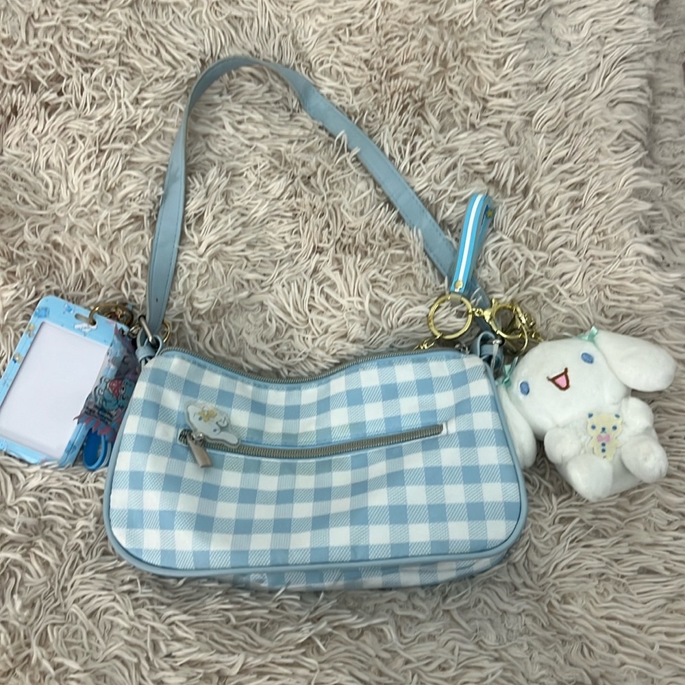 Cinnamoroll Blue Gingham Shoulder Bag
